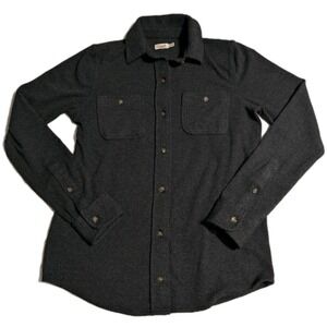 Faherty Legend Sweater Shirt Mens XXS Gray‎ Brushed Knit Stretch Shirt Jacket